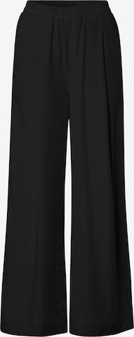 Les Lunes Wide leg Trousers in Black: front
