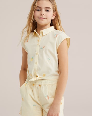 dzeltens WE Fashion Blūze: no priekšpuses