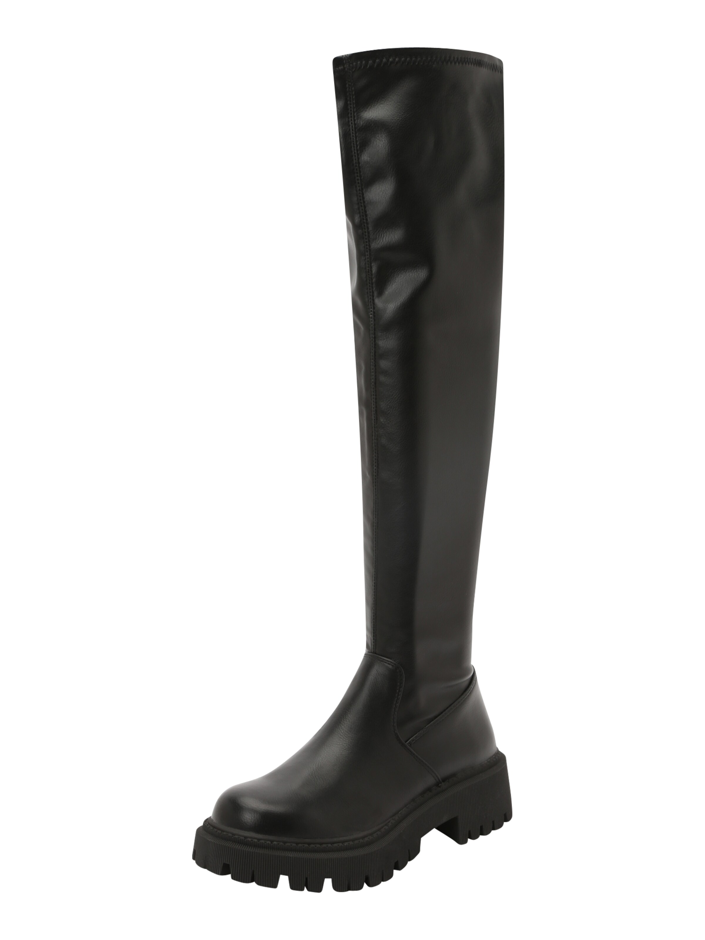 BULLBOXER Over the Knee Boots in Black: front