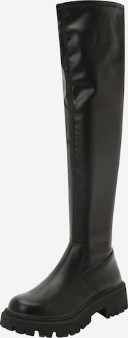BULLBOXER - Botas sobre la rodilla en negro: frente