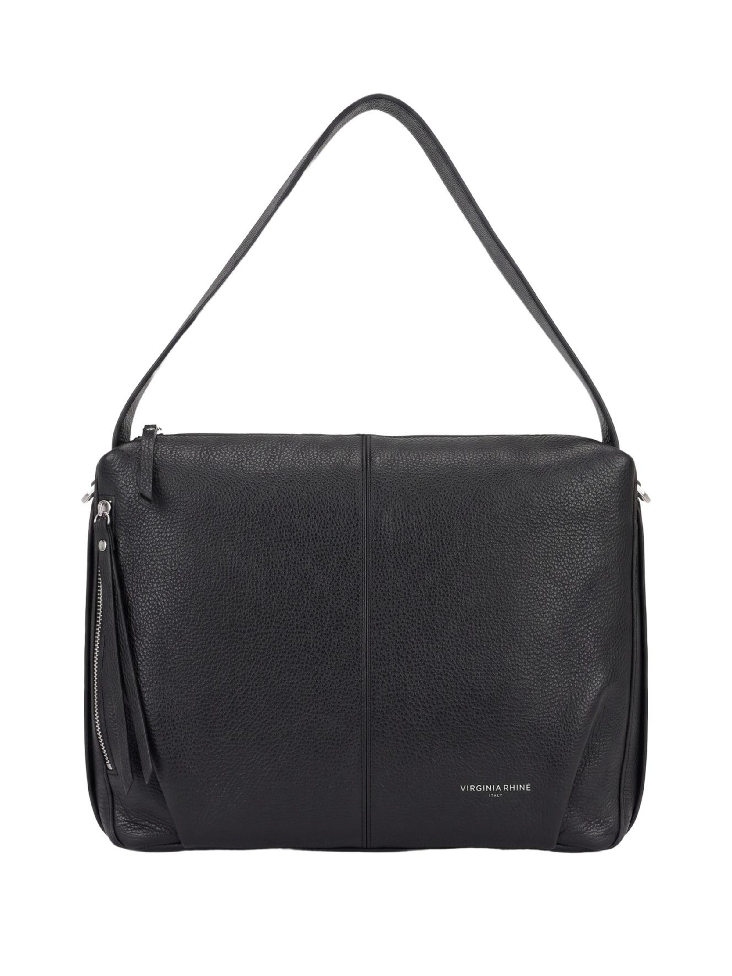 Borsa a spalla 'Borsa a Spalla Pelle Genuina Virginia Rhinè 32x25 cm' di Virginia Rhinè in nero: frontale