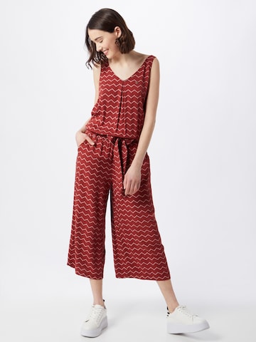 Tuta jumpsuit 'Suky Chevron' di Ragwear in rosso: frontale