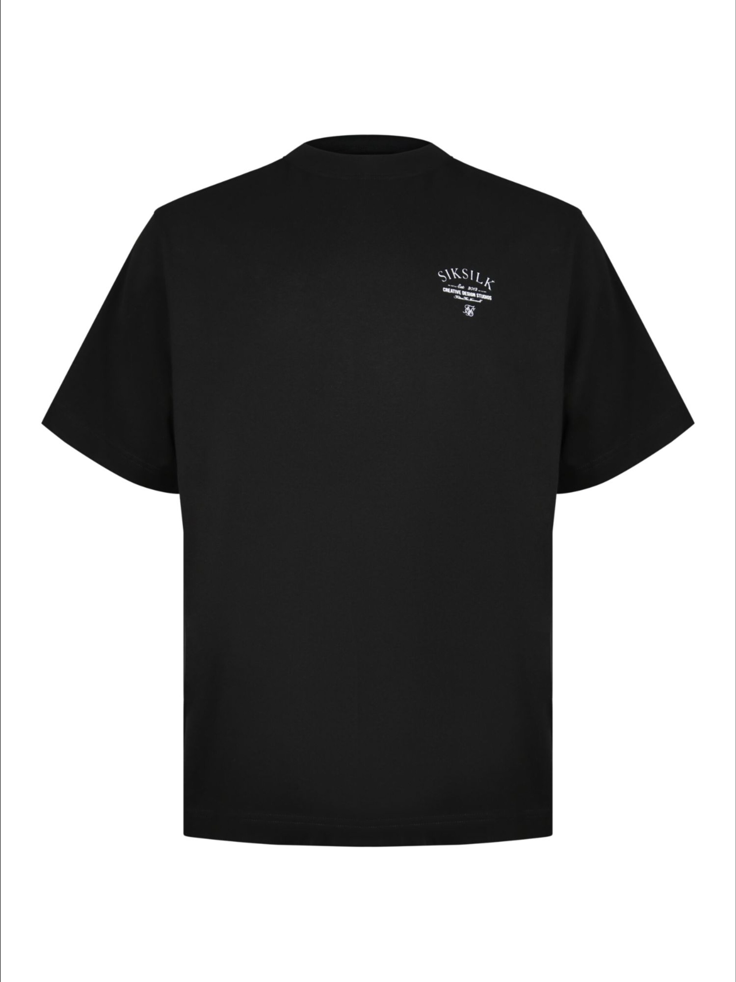 T-Shirt SikSilk en noir : devant