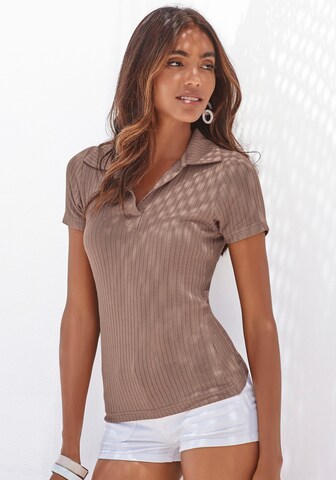 T-shirt LASCANA en beige : devant