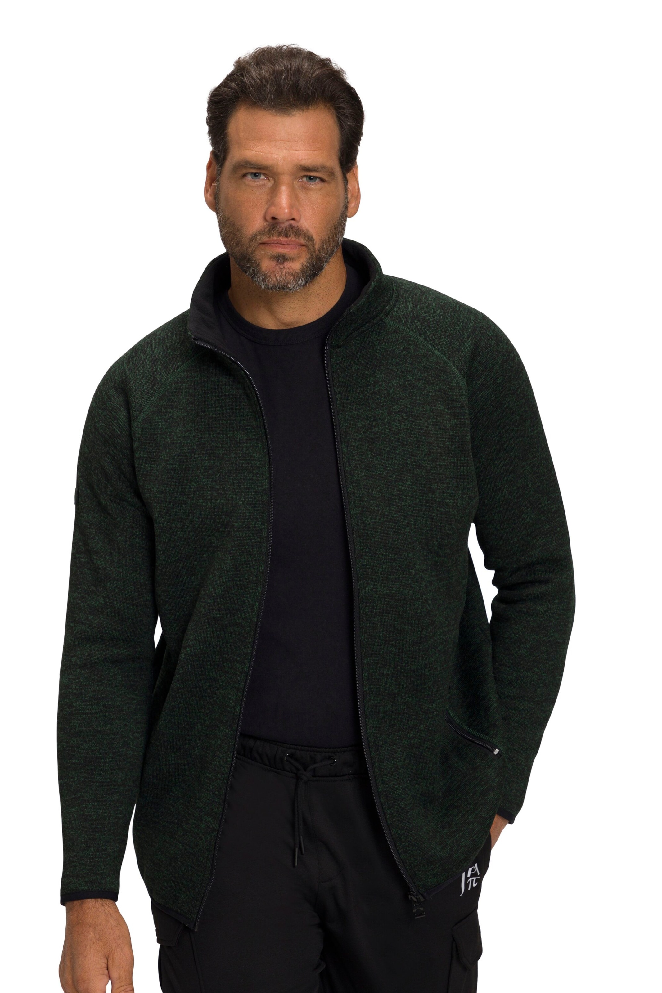 JAY-PI Fleece jas in Groen: voorkant