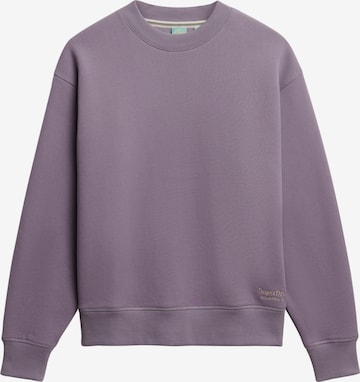 Sweat-shirt 'Essential' Superdry en violet : devant
