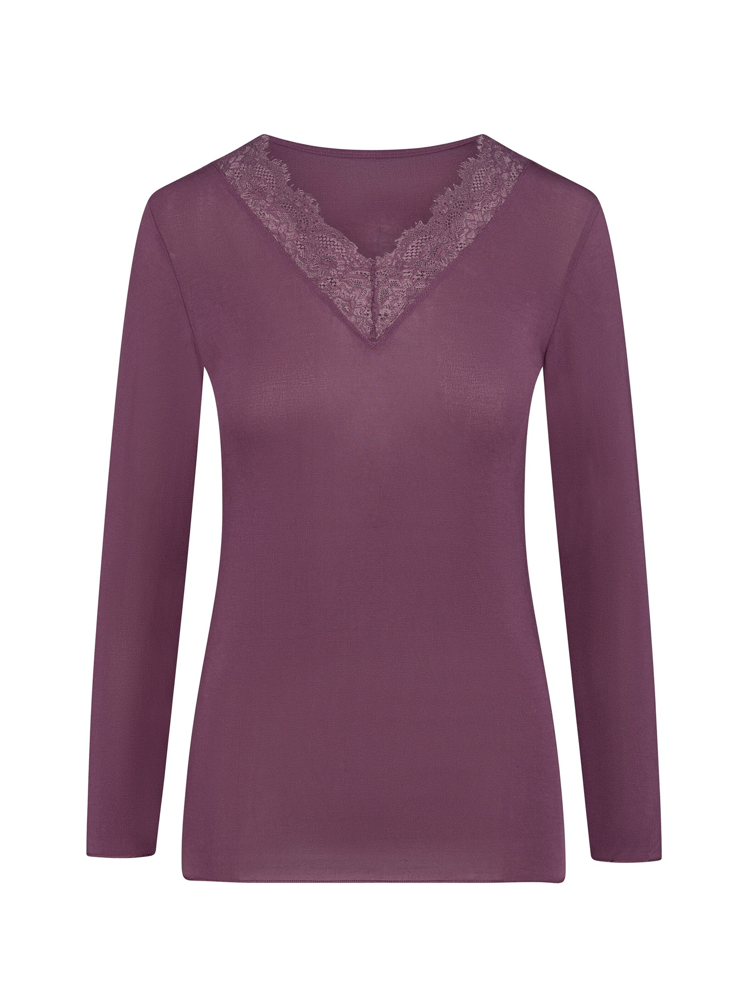 Ciocca Onderhemd 'Maglia Intima con Pizzo in Cashmere Modal Scollo a V' in Lila: voorkant