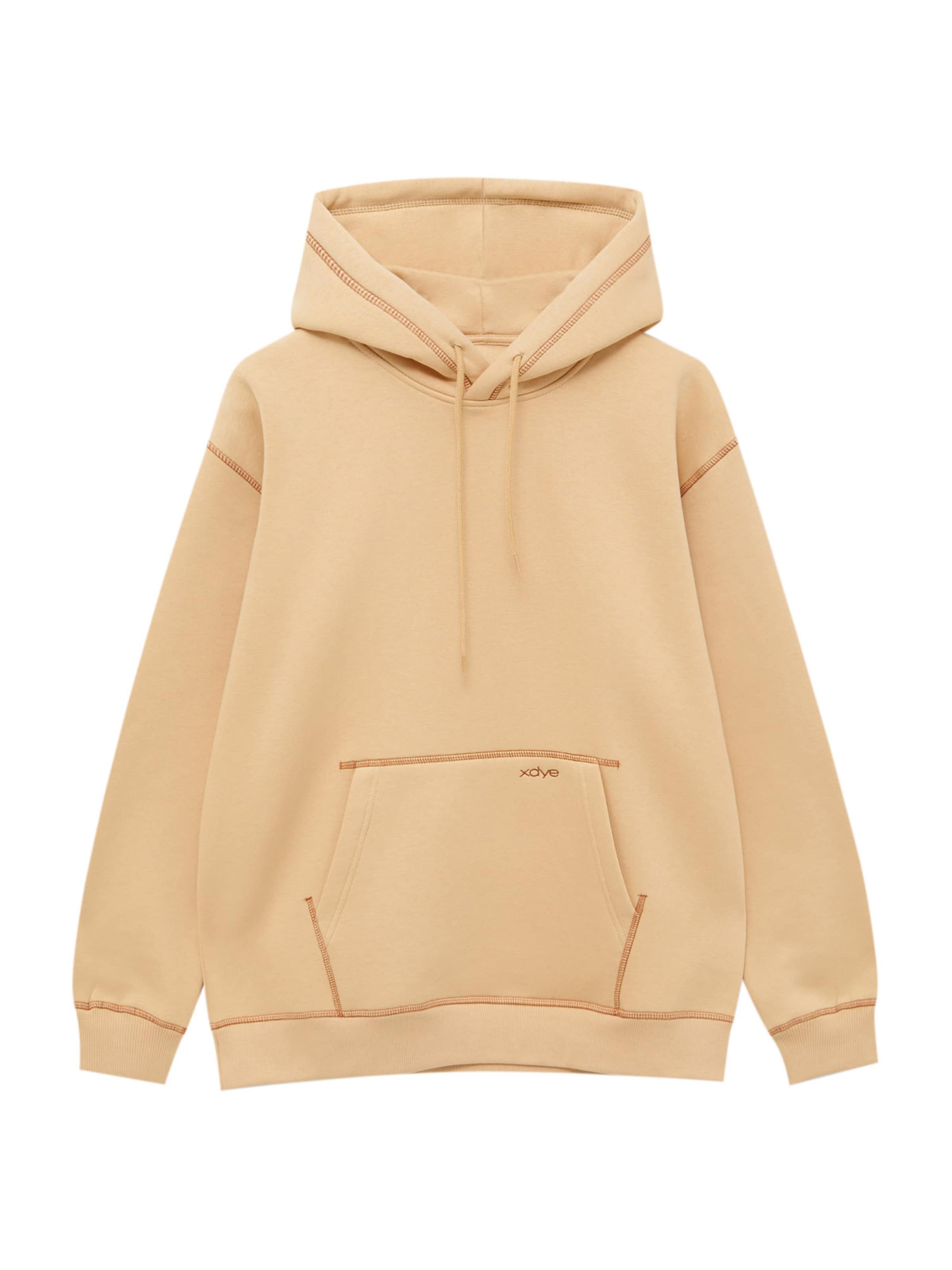 Pull&Bear Tréning póló - bézs: elől