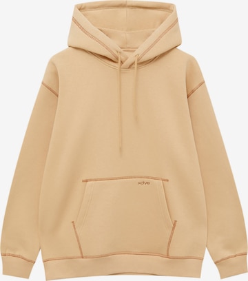 Sweat-shirt Pull&Bear en beige : devant