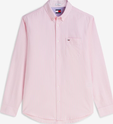 Tommy Jeans Button Up Shirt in Pink: front
