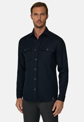 Boggi Milano Shirt in Blauw: voorkant