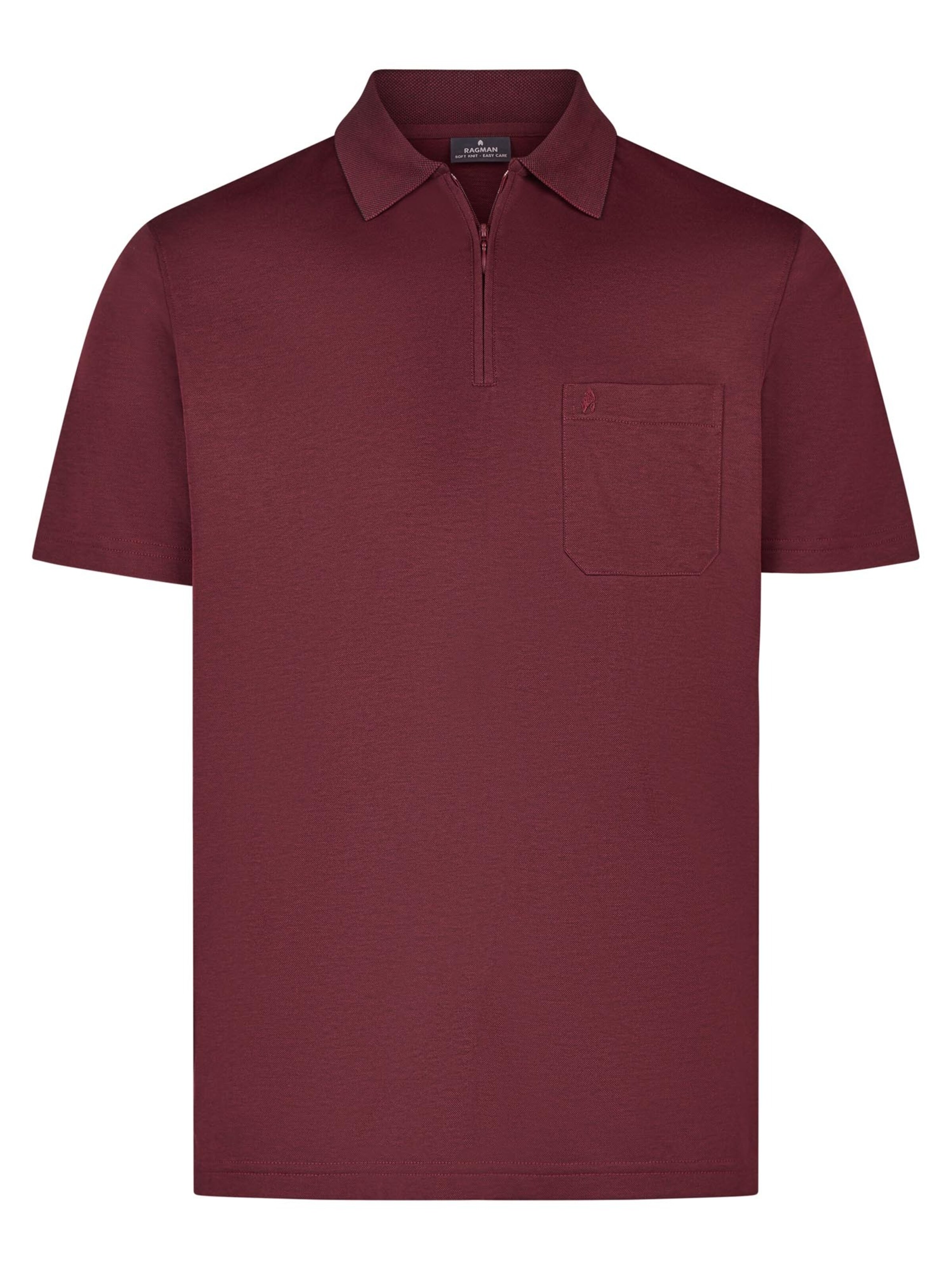 Ragman Shirt 'Basic'‌‌‌‌‌‌‌ in Rot: Vorderseite