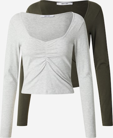 T-shirt 'Gwen' ABOUT YOU en gris : devant