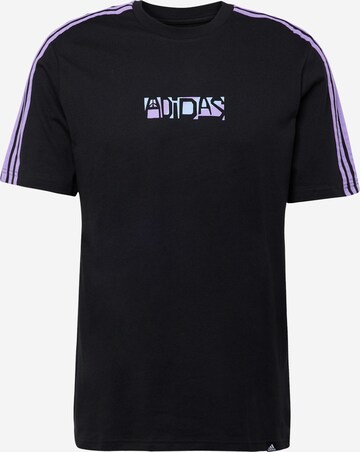 ADIDAS SPORTSWEAR Sportshirt 'Optimist 3-Stripes Graphic' in Schwarz: predná strana