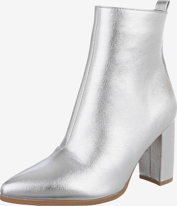 Ital-Design Stiefelette in Silber: Vorderseite