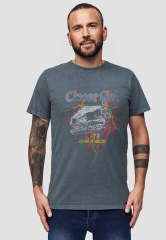 Recovered Shirt 'Jurassic Park T-Rex Rock' in Grijs: voorkant