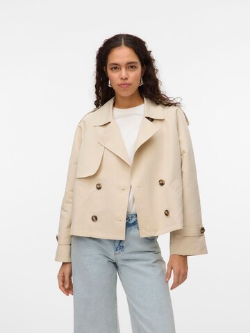 Manteau mi-saison 'VMChloe' VERO MODA en beige : devant