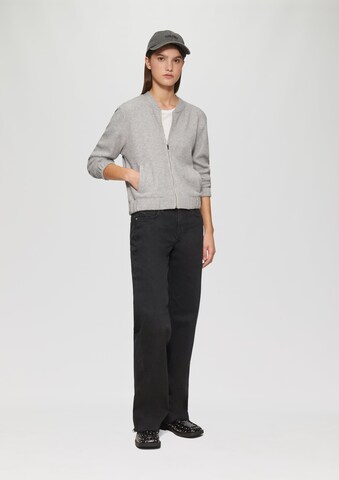 QS Wide Leg Jeans in Schwarz
