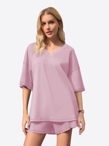 Imily Bela Set: T-Shirt und Shorts in Pink: Vorderseite