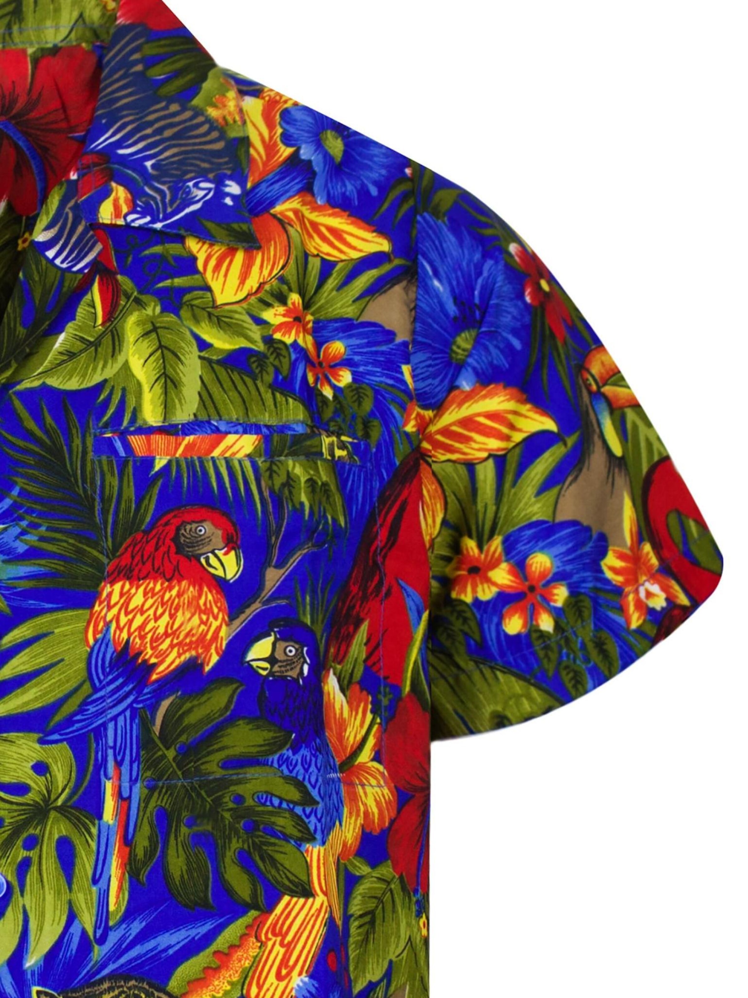 King Kameha Shirt 'Jungle' in Blue