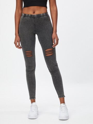 Urban Classics Skinny Leggings - fekete: elől