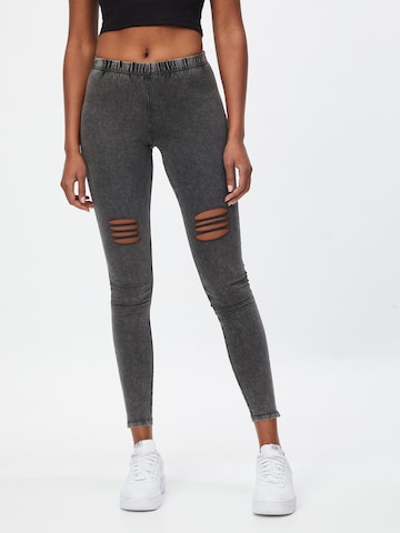 Urban Classics Skinny Leggings - fekete: elől