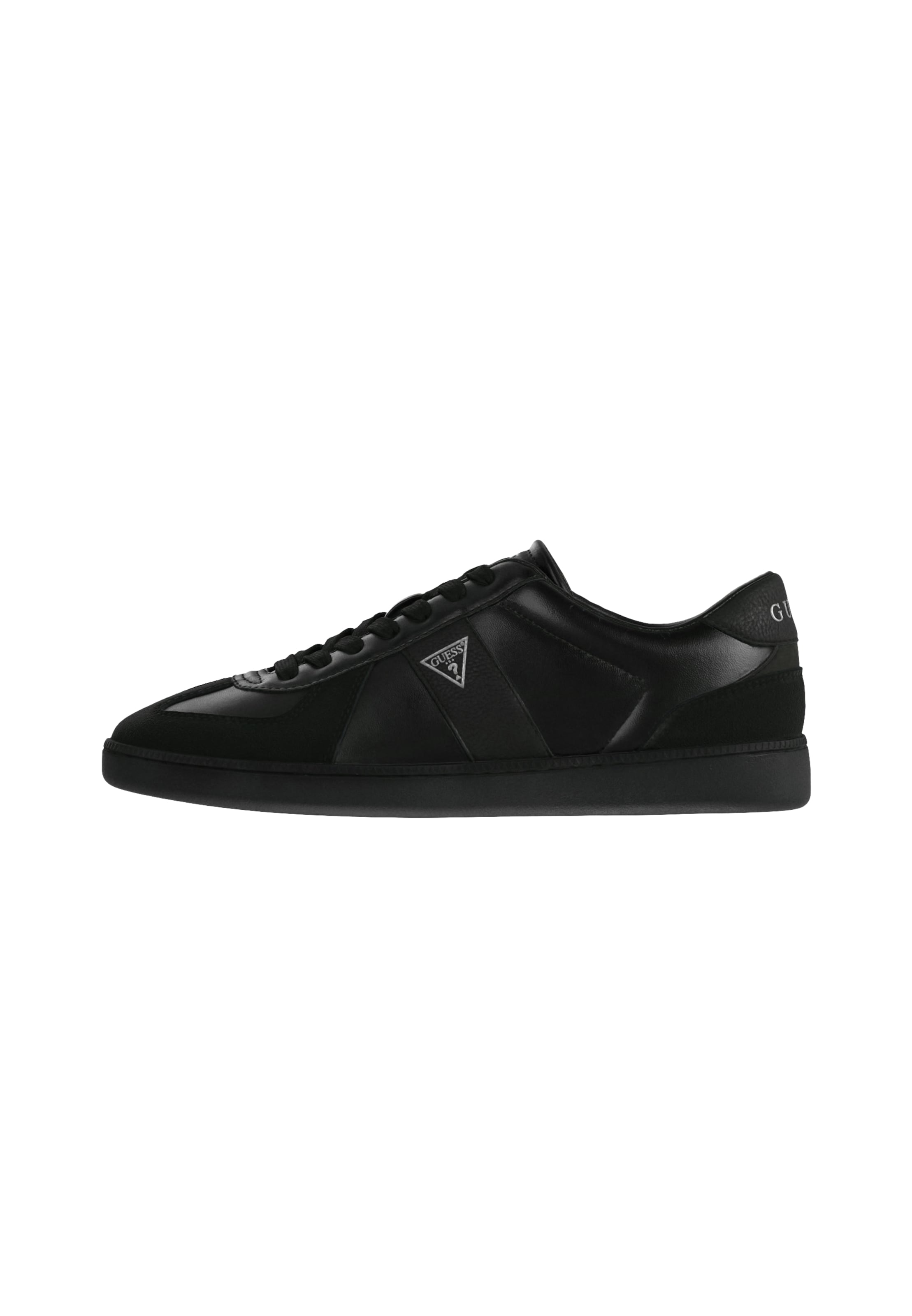 Sneaker low 'DRAVOS' de la GUESS pe negru: față
