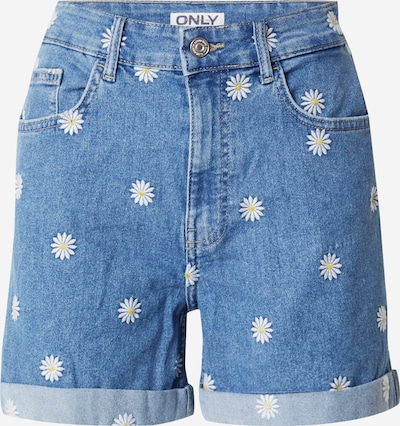 ONLY Jean 'ONLHUSH' en bleu denim / jaune / blanc, Vue avec produit