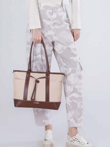 Borsa a sacco di CAFè NOIR in beige: frontale