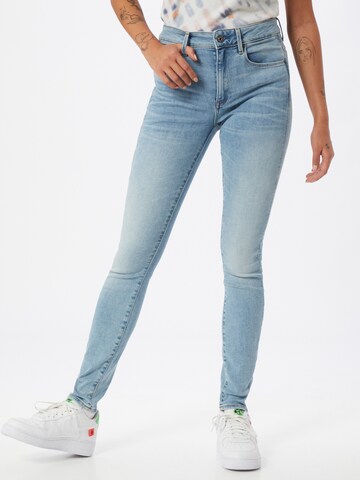 G-Star RAW Skinny Džínsy '3301 High Skinny Wmn' - Modrá: predná strana