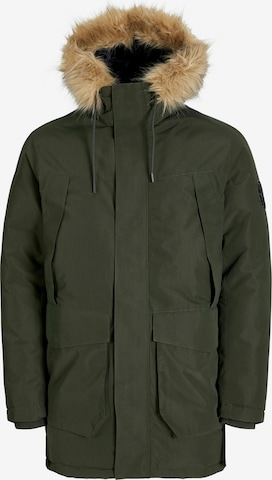 Parka invernale 'CAMP' di JACK & JONES in verde: frontale