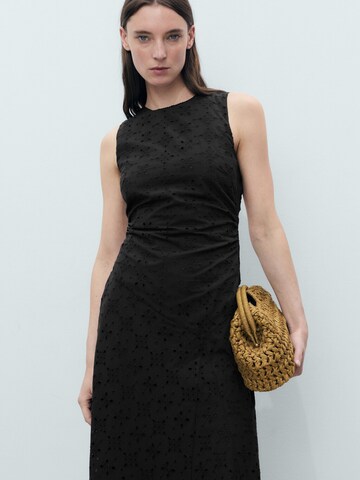 MANGO Summer dress 'PEACH' in Black