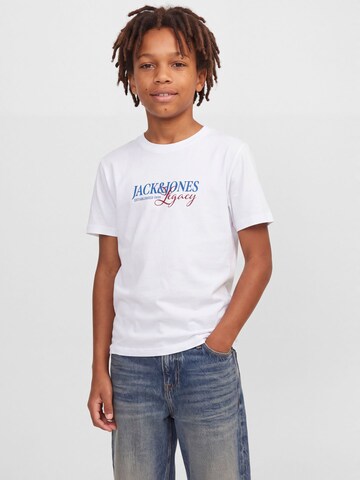 Tricou 'JJJade' de la Jack & Jones Junior pe albastru: față