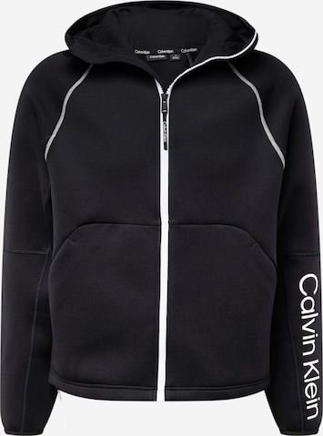 Calvin Klein Sport Sportsweatjacke in Schwarz: predná strana