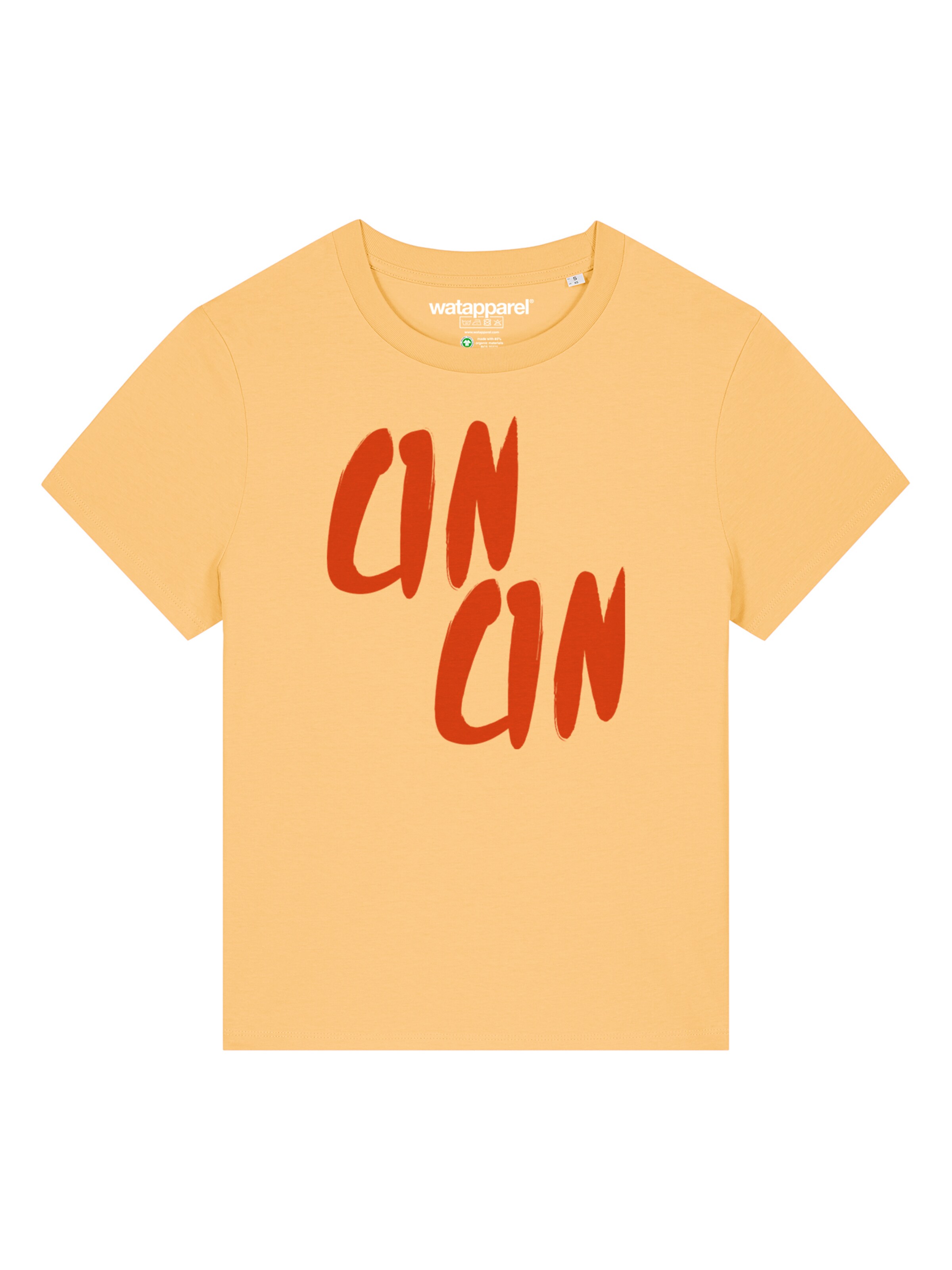 Maglietta 'Cin Cin' di Watapparel in giallo: frontale