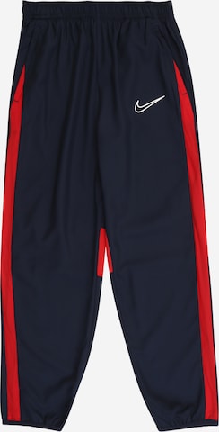 NIKE Tapered Sports trousers in Blue: front