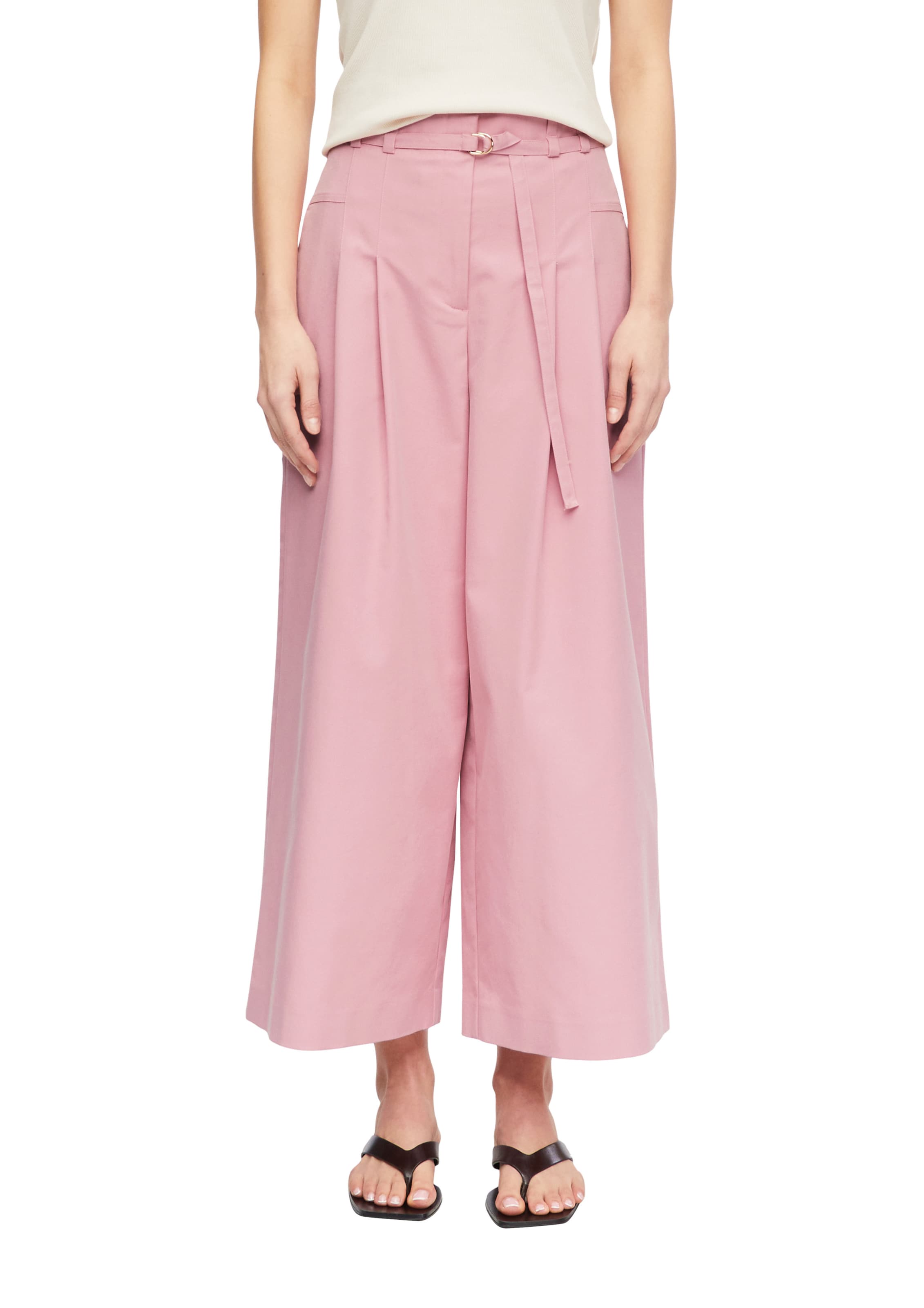 Wide Leg Pantalon COMMA en rose