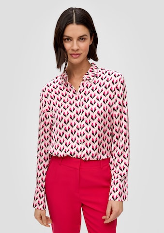 Camicia da donna di s.Oliver BLACK LABEL in rosa: frontale