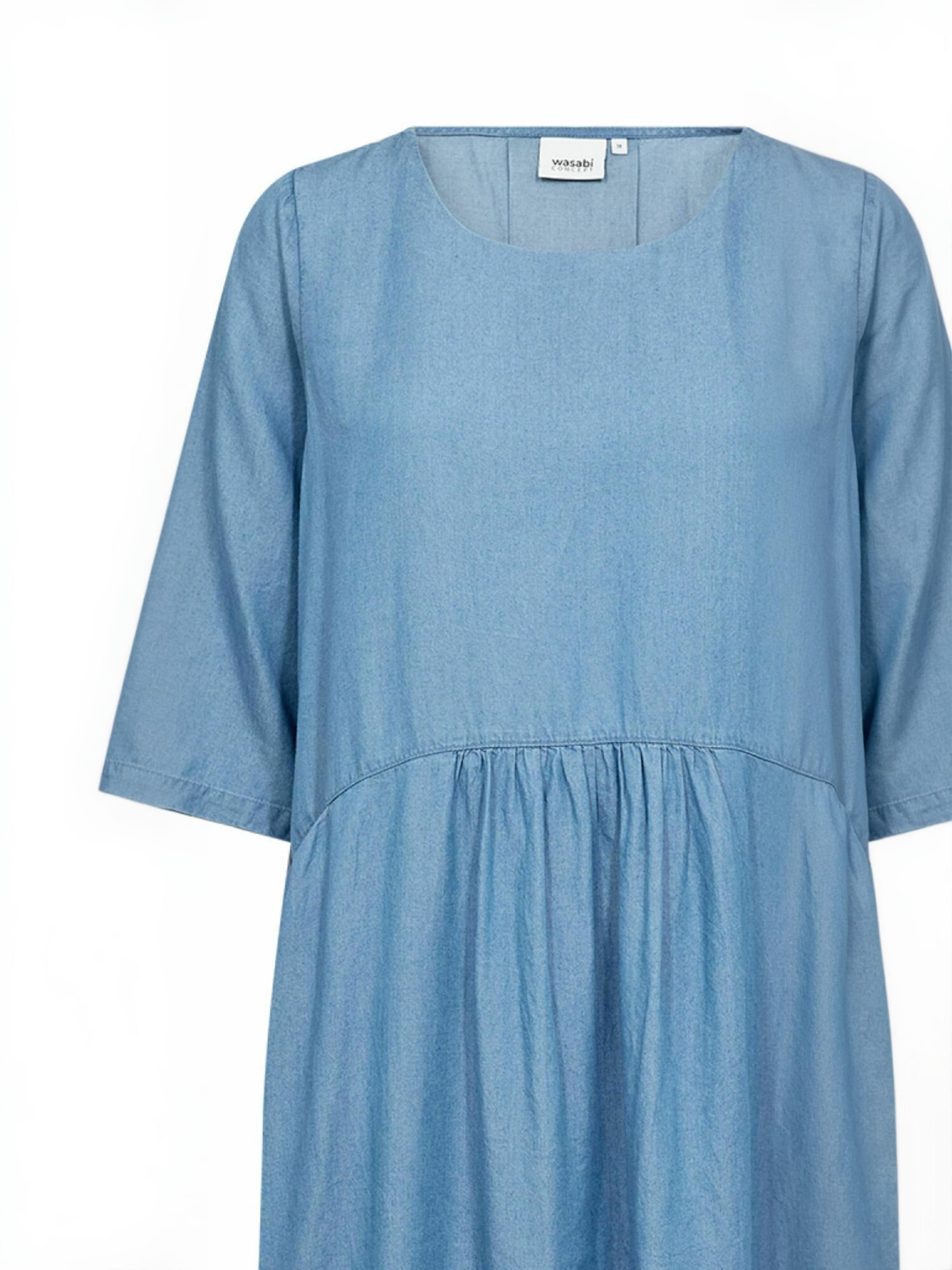 Wasabi Concept - Vestido ' WA-FLORA ' em azul