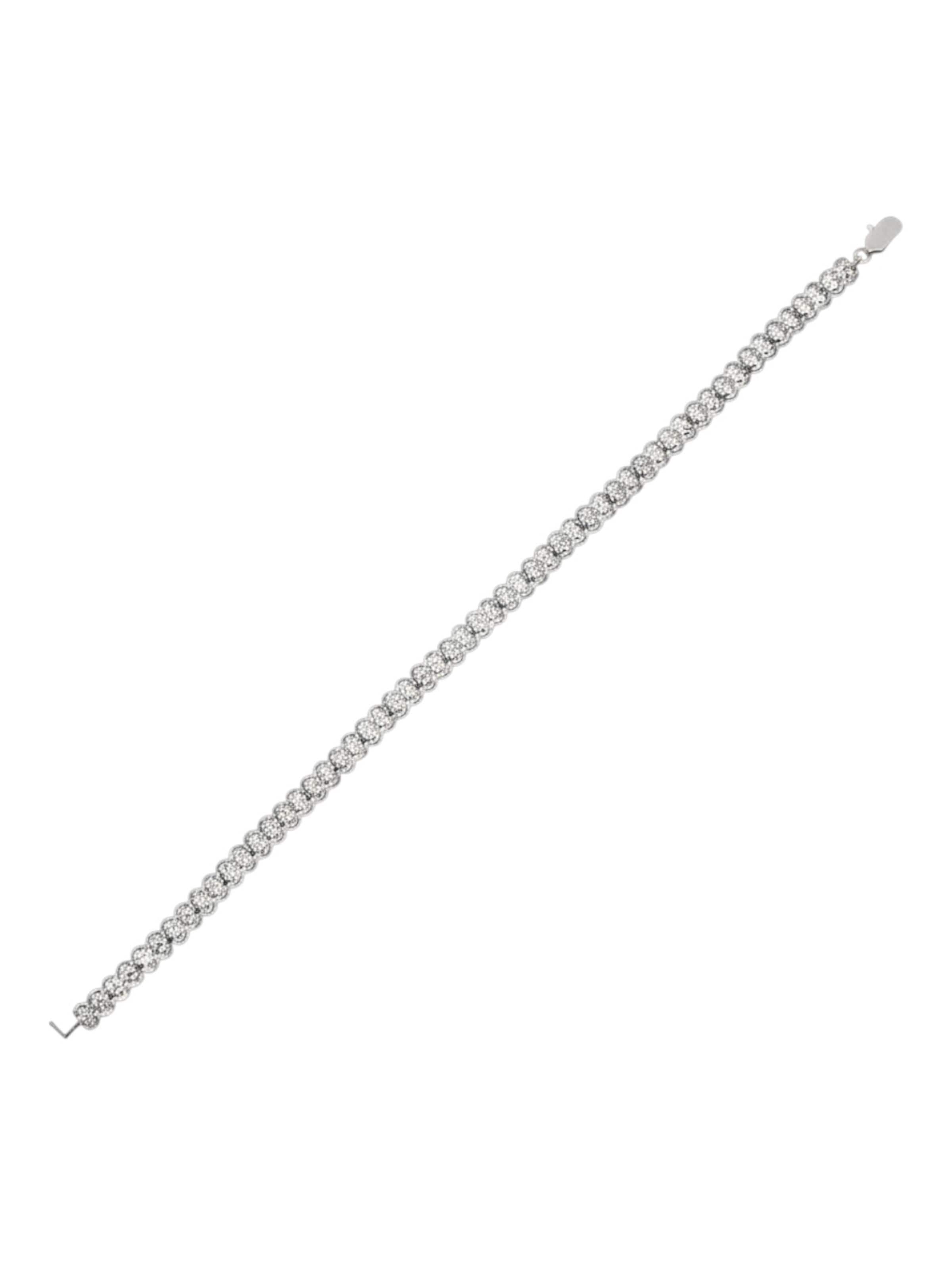 DIAMANT LETERNEL - Pulsera 'Armband aus 375 Weißgold mit 0.25 Karat Diamant' en blanco