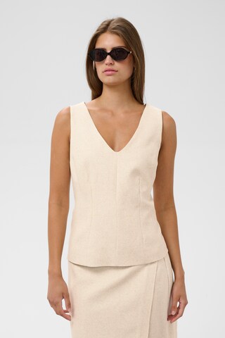 SOAKED IN LUXURY Top 'Ambesi' in Beige: voorkant