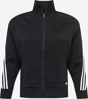 ADIDAS PERFORMANCE Sports sweat jacket in Black: front