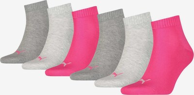 PUMA Socken in grau / dunkelgrau / pink, Produktansicht