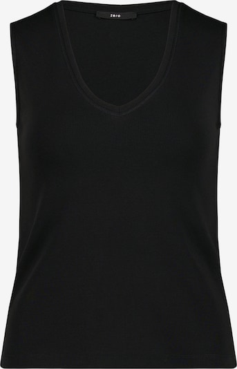 zero Basic Shirt mit V-Ausschnitt in XS in schwarz, Produktansicht