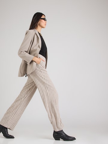 OBJECT Wide leg Trousers 'OBJSanne' in Beige