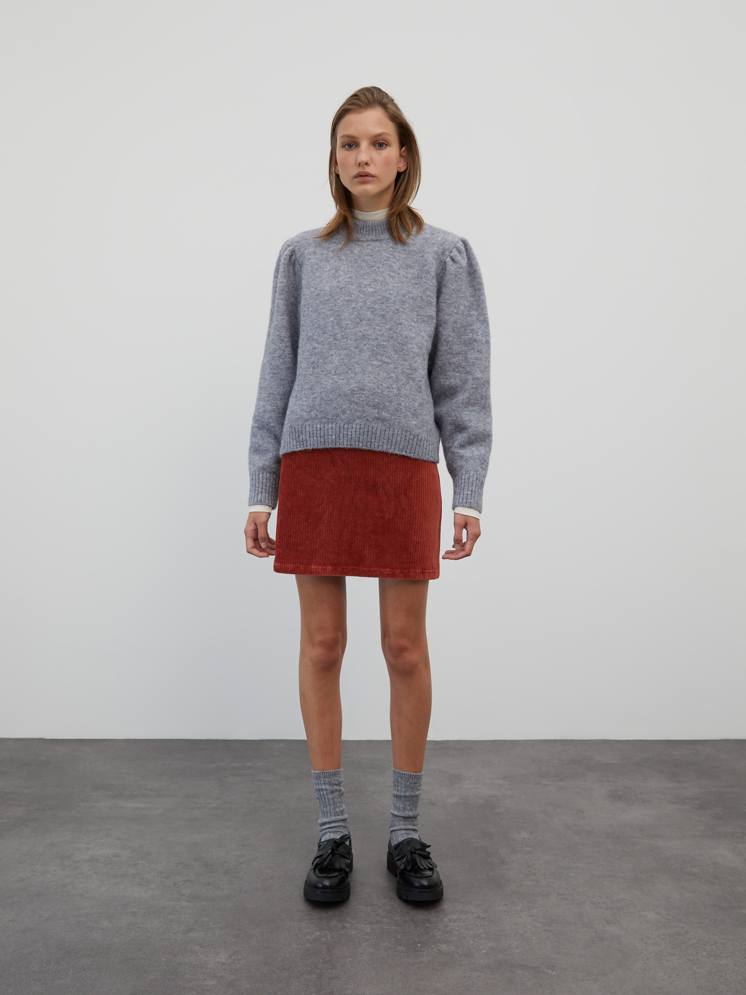 EDITED Pullover Yasar in Graumeliert 