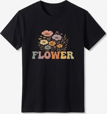T-shirt 'Women's Short Sleeve Shirt Summer Tops' LapaPlus en noir : devant