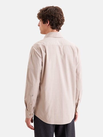 SEIDENSTICKER Regular fit Button Up Shirt in Beige