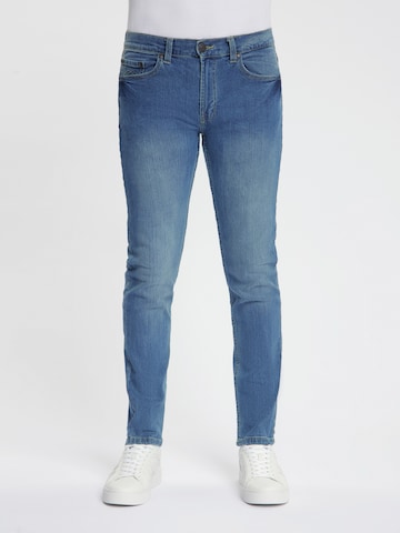 Maskovick Slimfit Jeans 'MASKOVICK - Heren Jeans - Slim Fit - Milano – Stretch - Denim Broek' in Blauw: voorkant