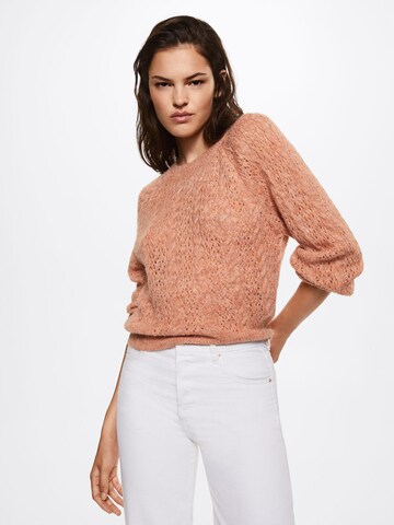 MANGO Sweater 'Venezu' in Orange: front